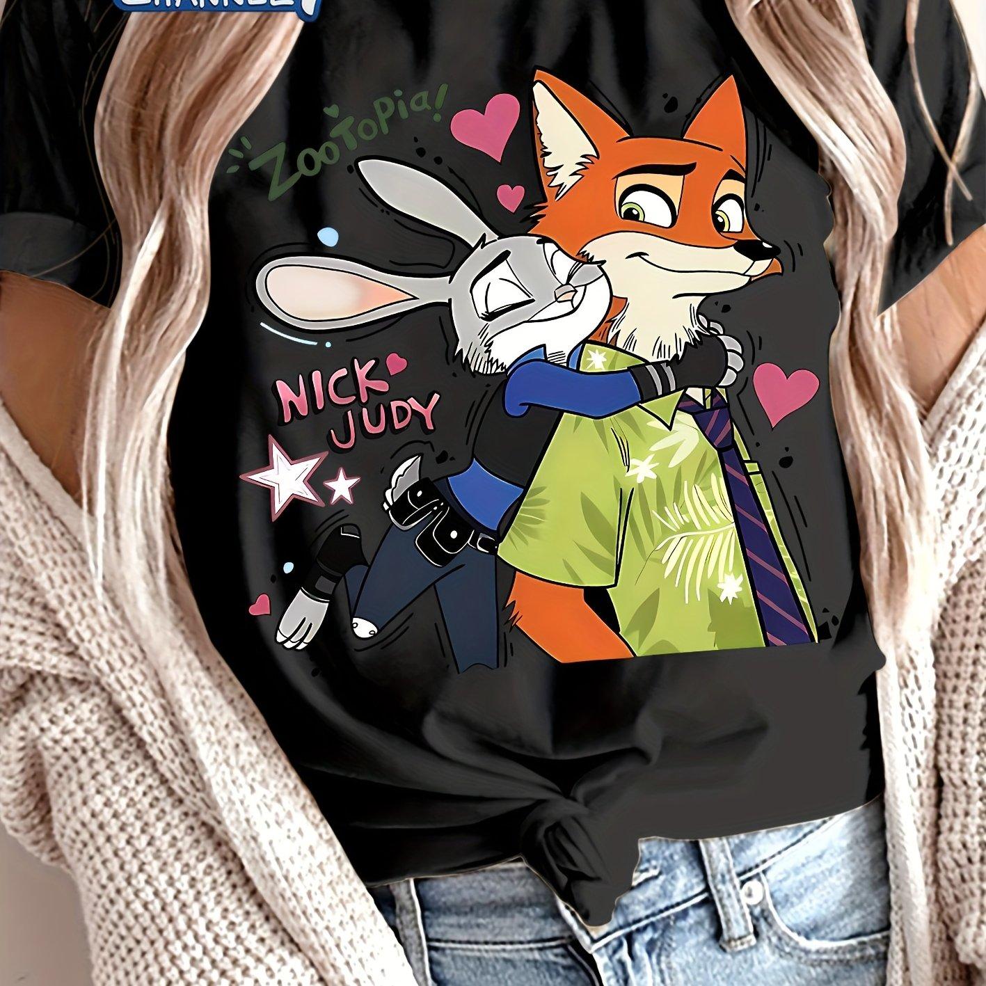 2026 New Nick and Judy Hopps Zootopia Graphic Print Womens TShirt Easy Fashion Plus Size Short Sleeve 4XL
2026 New Nick and Judy Hopps Zootopia Graphic Print Womens TShirt Easy Fashion Plus Size Short Sleeve 4XL