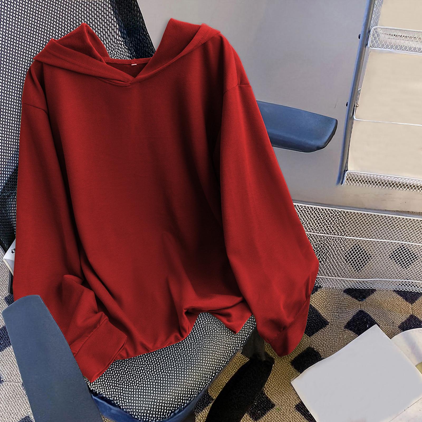 Women s Fashionable Solid Color Hooded Long Sleeved Sports Casual Pullover Sweatshirt Top S
Women s Fashionable Solid Color Hooded Long Sleeved Sports Casual Pullover Sweatshirt Top S