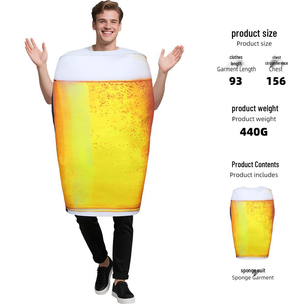 Halloween Beer Cup Costume - Funny Adult Male Cosplay Suit Child One Size
Halloween Beer Cup Costume - Funny Adult Male Cosplay Suit Child One Size