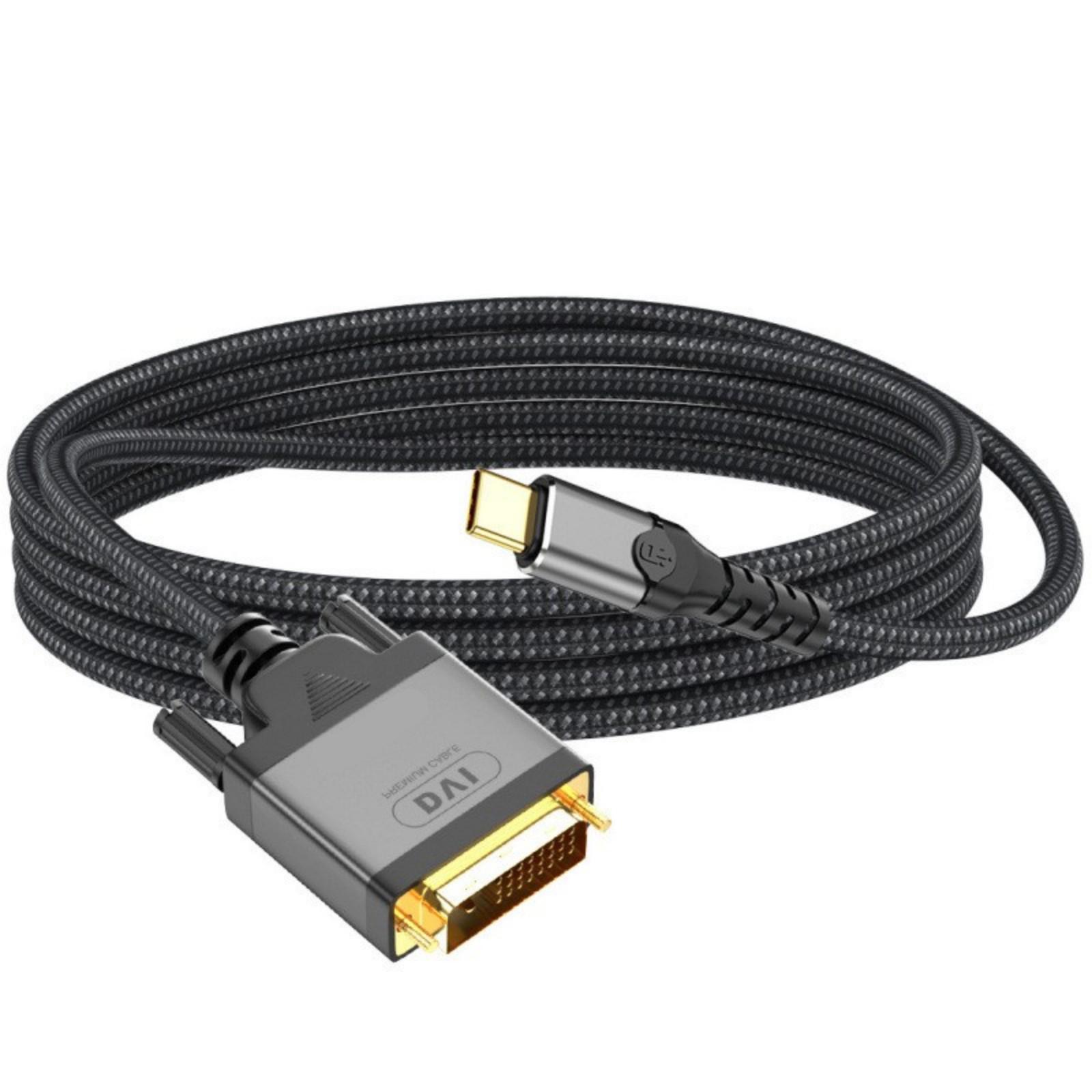 6.56ft Long Type C to DVI Converter Cable Gold-plated Connectors Cord Wire Supports 1080P@60Hz for Display Extension 1
6.56ft Long Type C to DVI Converter Cable Gold-plated Connectors Cord Wire Supports 1080P@60Hz for Display Extension 1