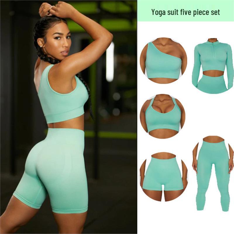European-American Seamless Yoga Set: Women s Sports Bra, High Waist Leggings, Long Sleeve Top Large
European-American Seamless Yoga Set: Women s Sports Bra, High Waist Leggings, Long Sleeve Top Large