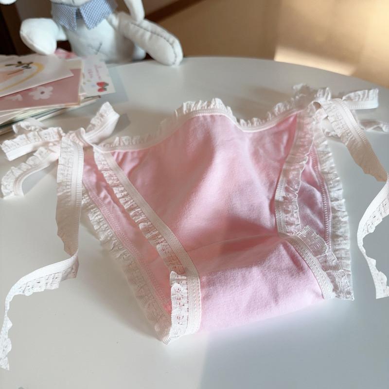 Women S Lace Up Panties Detachable Tie Up Style Briefs With Wrapped Buttocks And Ruffle Edge Sexy Underwear Solid Color Hipsters One Size&1pc
Women S Lace Up Panties Detachable Tie Up Style Briefs With Wrapped Buttocks And Ruffle Edge Sexy Underwear Solid Color Hipsters One Size&1pc