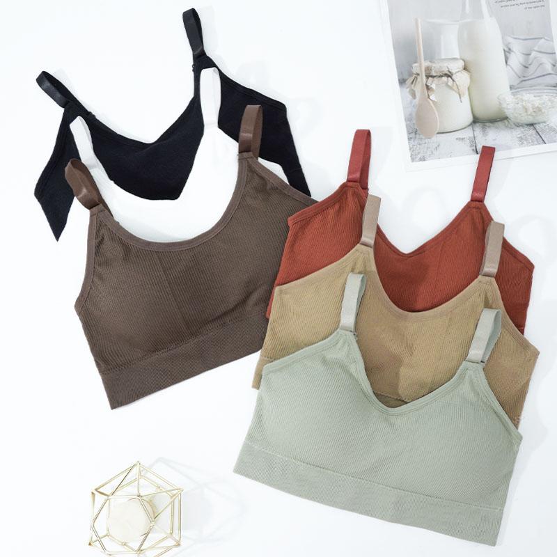 Sports Bras for Women Girl s Padded Seamless Strappy Bralette Everyday Basic Bra Cami Bras One size чорний
Sports Bras for Women Girl s Padded Seamless Strappy Bralette Everyday Basic Bra Cami Bras One size чорний