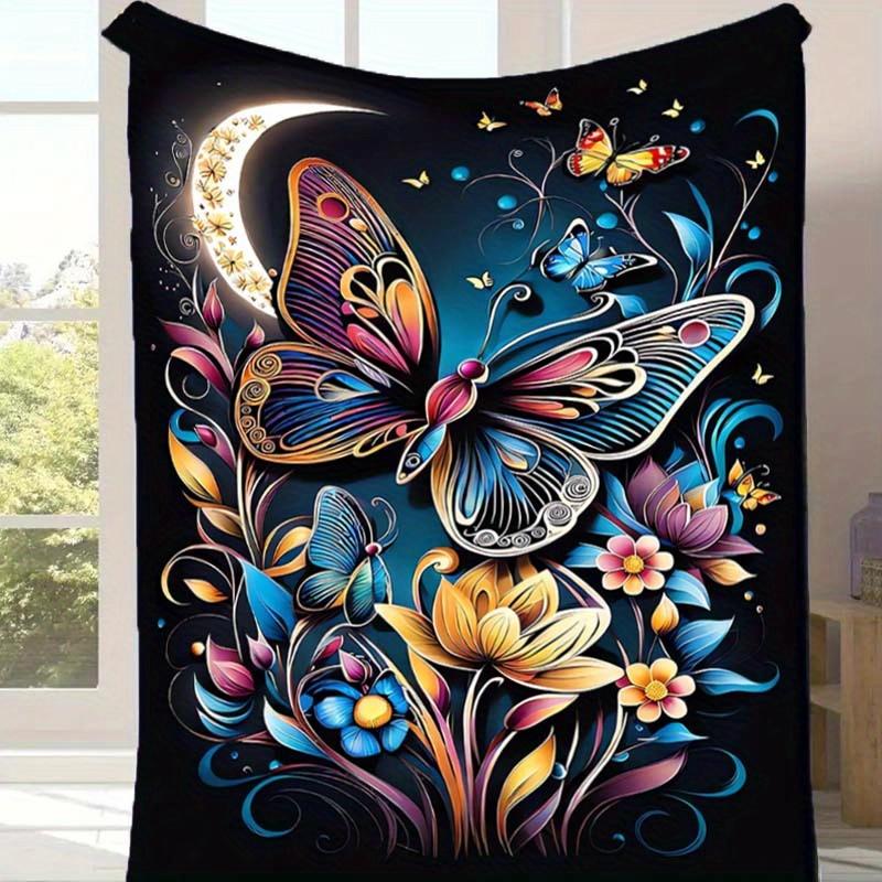 1pc Butterfly Print Blanket, Soft Warm Throw Blanket Nap Blanket for Couch Sofa Office Bed Camping Travel, Multi-purpose Gift Blanket 130cmx150cm
1pc Butterfly Print Blanket, Soft Warm Throw Blanket Nap Blanket for Couch Sofa Office Bed Camping Travel, Multi-purpose Gift Blanket 130cmx150cm