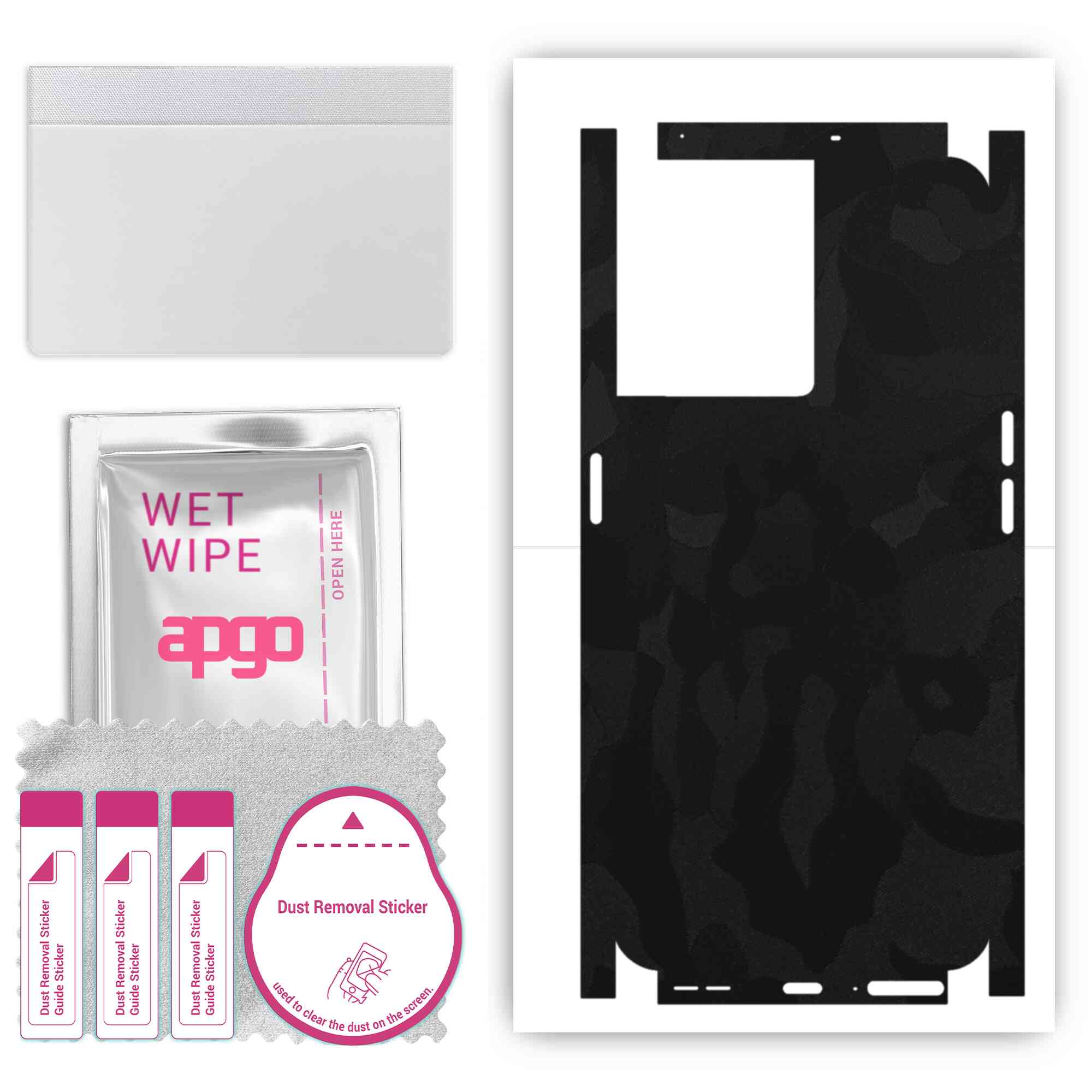 apgo Protective Skin Sticker for the back+sides compatible with OnePlus 10R 5G, Full Wrap Film, Foil, Vinyl - Pattern Black Camo
apgo Protective Skin Sticker for the back+sides compatible with OnePlus 10R 5G, Full Wrap Film, Foil, Vinyl - Pattern Black Camo