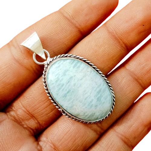 Beautiful Amazonite Gemstone Pendant 925 Sterling Silver Plated Handmade Jewelry M зелений
Beautiful Amazonite Gemstone Pendant 925 Sterling Silver Plated Handmade Jewelry M зелений