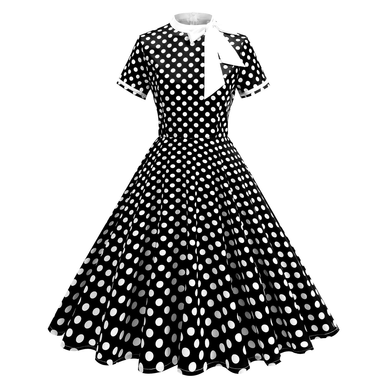 Women s Fashionable Fresh Polka Dot Long And Long Swing Retro Dress L чорний
Women s Fashionable Fresh Polka Dot Long And Long Swing Retro Dress L чорний