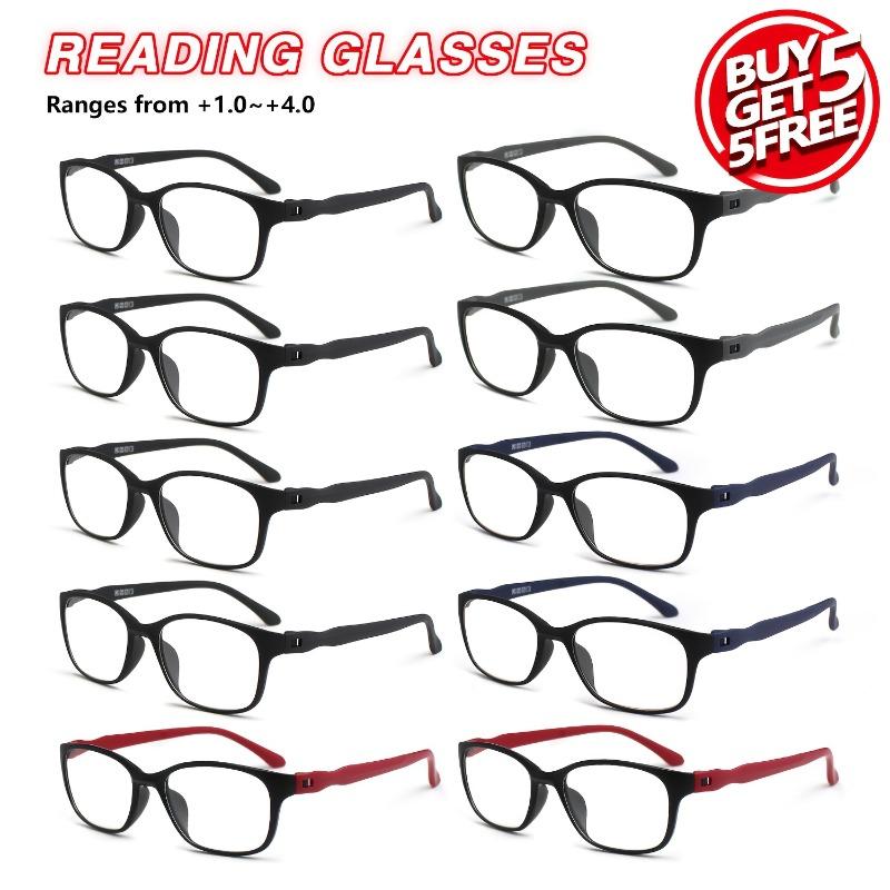 10pcs Classic Men s and Women s Casual Reading Glasses, High-end Matte Black with Youthful and Bright Colors +100
10pcs Classic Men s and Women s Casual Reading Glasses, High-end Matte Black with Youthful and Bright Colors +100