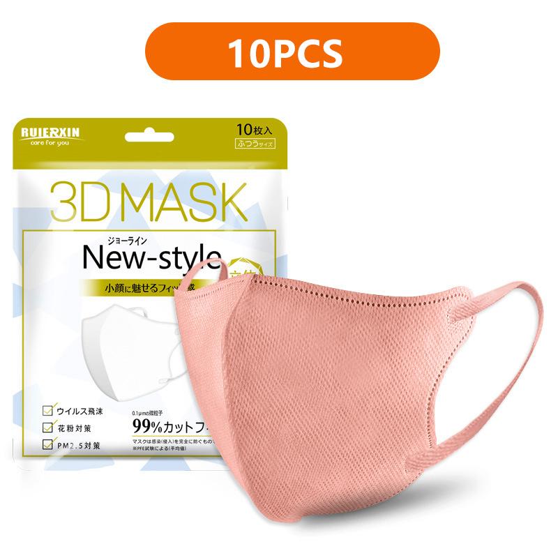 Трехмерная пылезащитная маска для лица Тканевые одноразовые защитные маски от пыли Петли для ушей Маска для рта Черный Белый Mascarillas розовый