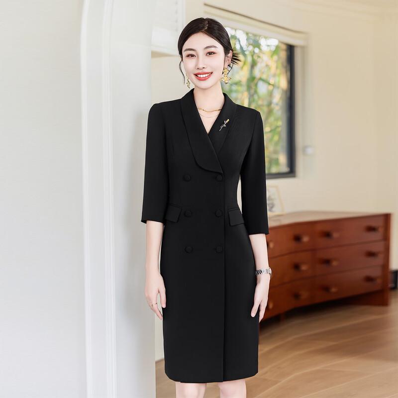 Женское черное платье-блейзер Trolman с рукавом три четверти 3XL
Женское черное платье-блейзер Trolman с рукавом три четверти 3XL