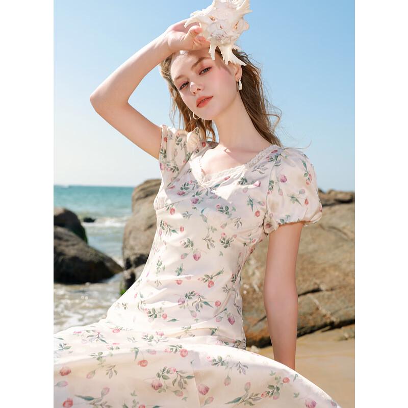 Sancai 2025 Summer French Romantic Floral Jacquard Midi Dress L 165/88A
Sancai 2025 Summer French Romantic Floral Jacquard Midi Dress L 165/88A