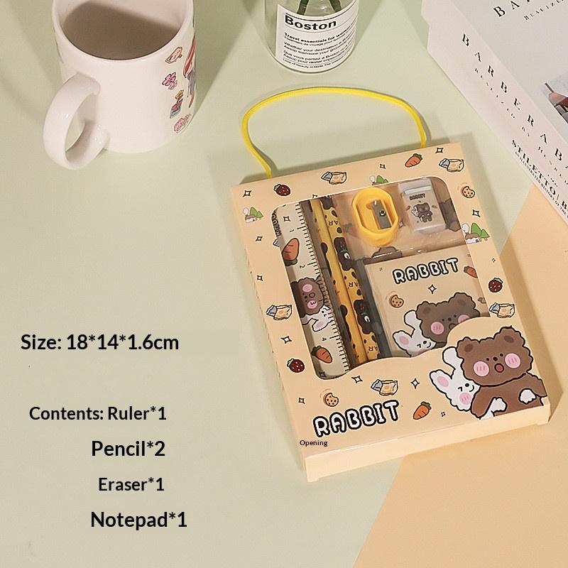 Cartoon Rabbit Stationery Set Pencil Ruler Eraser Sharpener Kawaii School Supplies for Kids Students Gift Office Writing жовтий
Cartoon Rabbit Stationery Set Pencil Ruler Eraser Sharpener Kawaii School Supplies for Kids Students Gift Office Writing жовтий