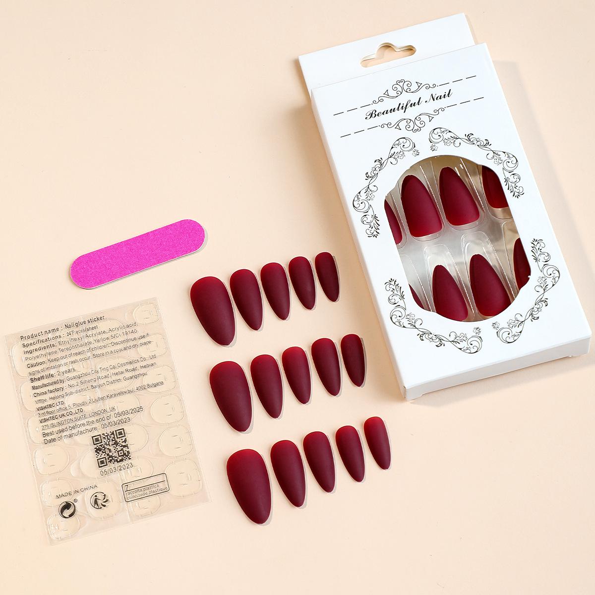 Almond Matte Red Removable False Nails - Autumn/Winter Collection
Almond Matte Red Removable False Nails - Autumn/Winter Collection