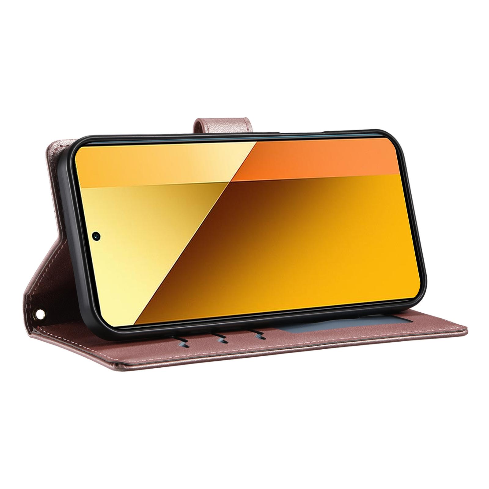 For Xiaomi Redmi Note 13 5G Case Rhombus Stitching Wallet Stand Leather Phone Cover with Long/Short Strap Rose Gold
For Xiaomi Redmi Note 13 5G Case Rhombus Stitching Wallet Stand Leather Phone Cover with Long/Short Strap Rose Gold