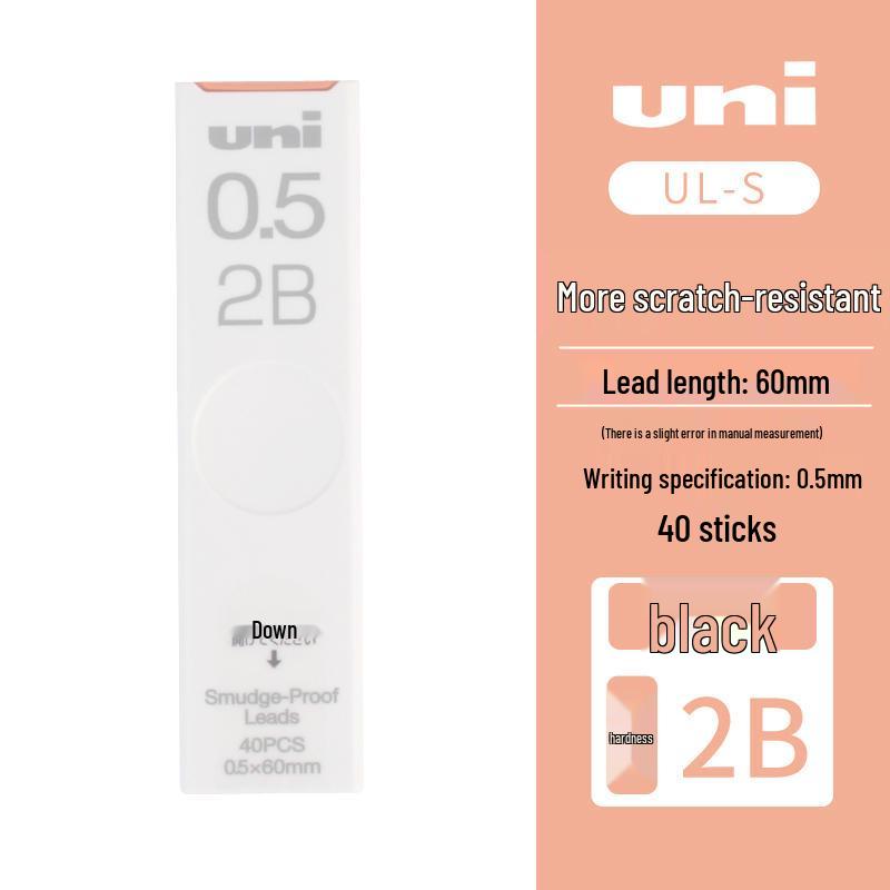 Mitsubishi Uni UL-S Anti-Stain Deep Black HB 0.5mm Mechanical Pencil Refills 0.3mm-0.9mm
Mitsubishi Uni UL-S Anti-Stain Deep Black HB 0.5mm Mechanical Pencil Refills 0.3mm-0.9mm