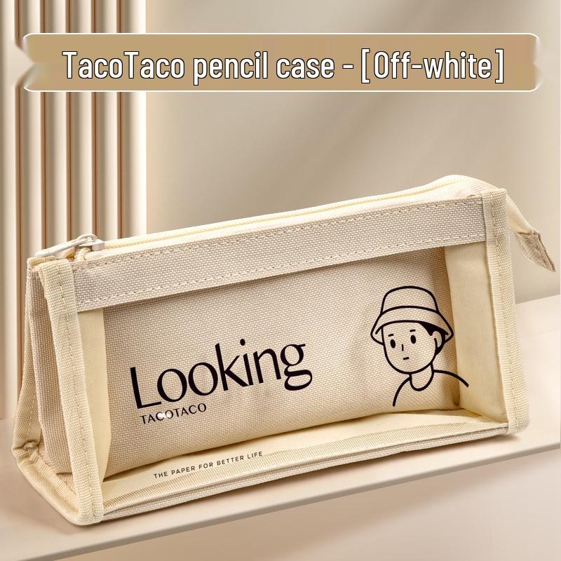 Mai & TACOTACO Simple Canvas Triangle Pencil Case for Middle School Students - Large Capacity Zipper Stationery Bag
Mai & TACOTACO Simple Canvas Triangle Pencil Case for Middle School Students - Large Capacity Zipper Stationery Bag