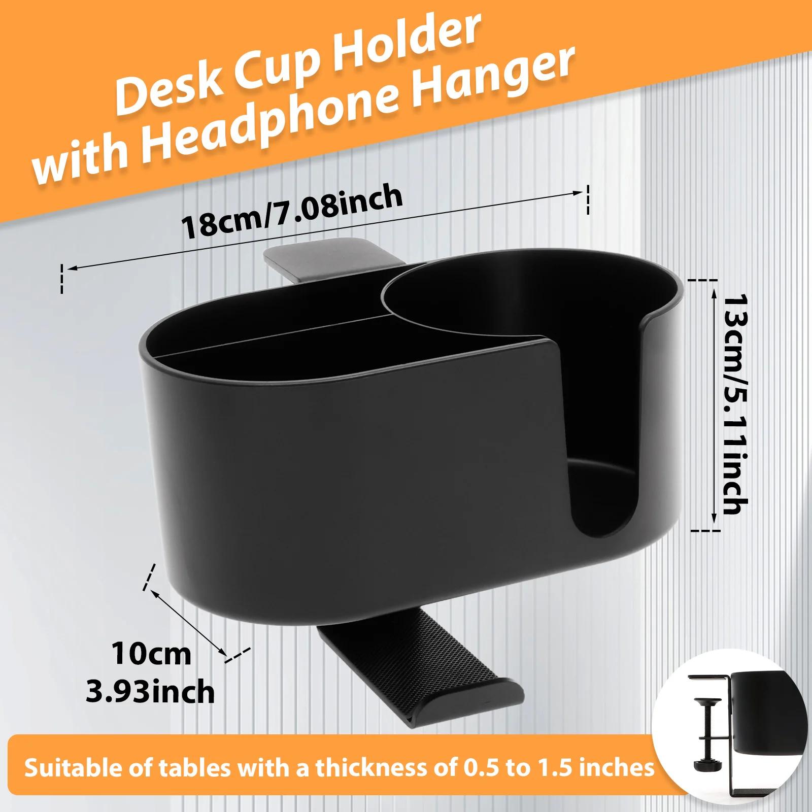 4 in 1 Desk Cup Holder Clamp on Under Desk Headphone Hanger Versatile Easy to Install Cup Holder for Coffee Mugs Water Bottles чорний
4 in 1 Desk Cup Holder Clamp on Under Desk Headphone Hanger Versatile Easy to Install Cup Holder for Coffee Mugs Water Bottles чорний