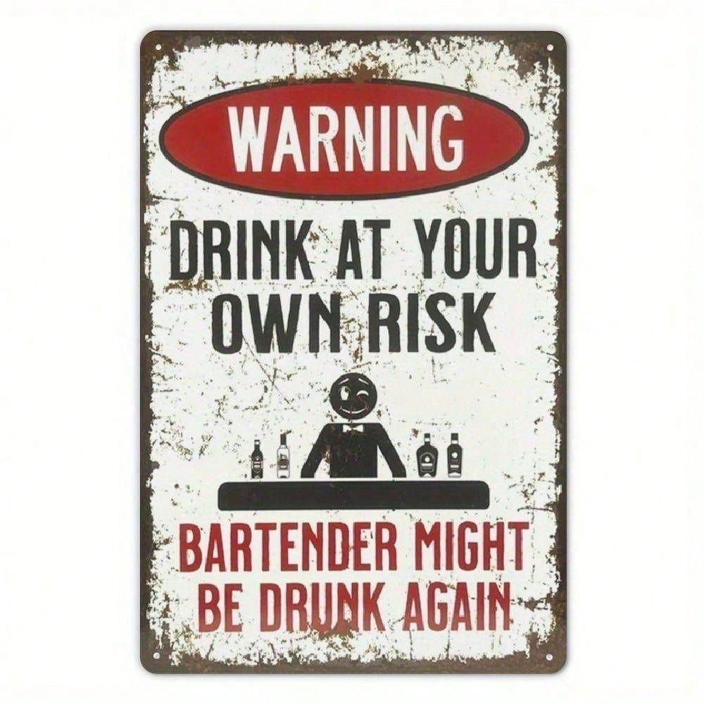 Metal Wall Art Bar Warning Vintage Pub Decor
Metal Wall Art Bar Warning Vintage Pub Decor