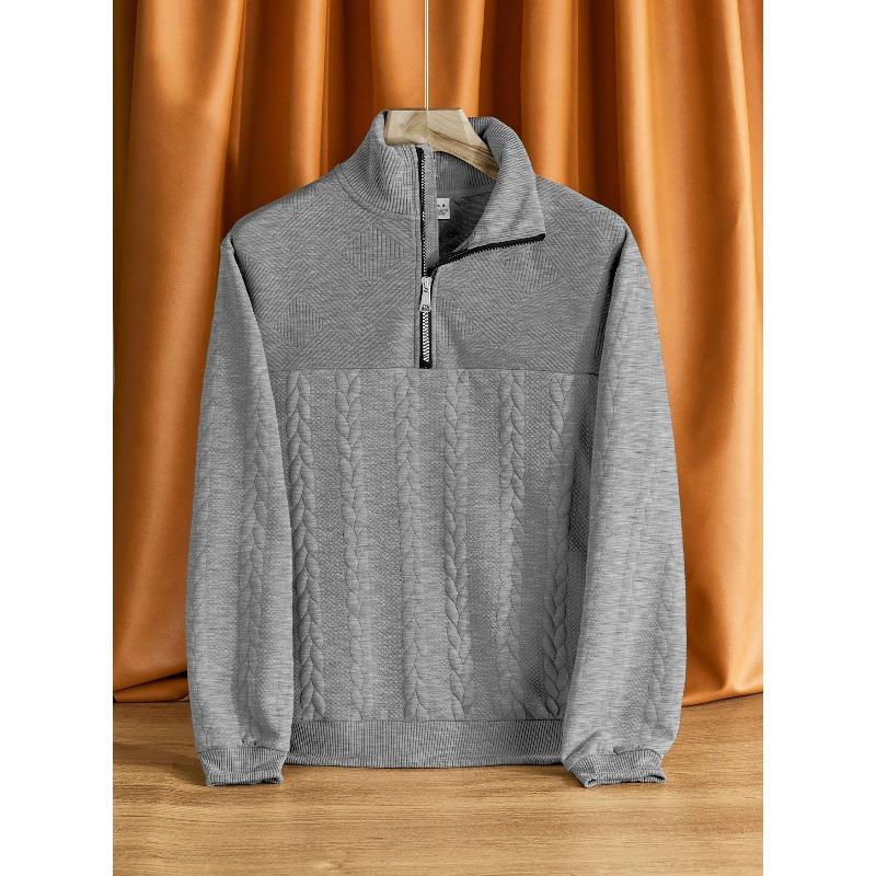 Casual stand-up collar zipper sleeve solid color loose-knit splicing jacquard autumn long-sleeved sweater XXXL серый
Casual stand-up collar zipper sleeve solid color loose-knit splicing jacquard autumn long-sleeved sweater XXXL серый