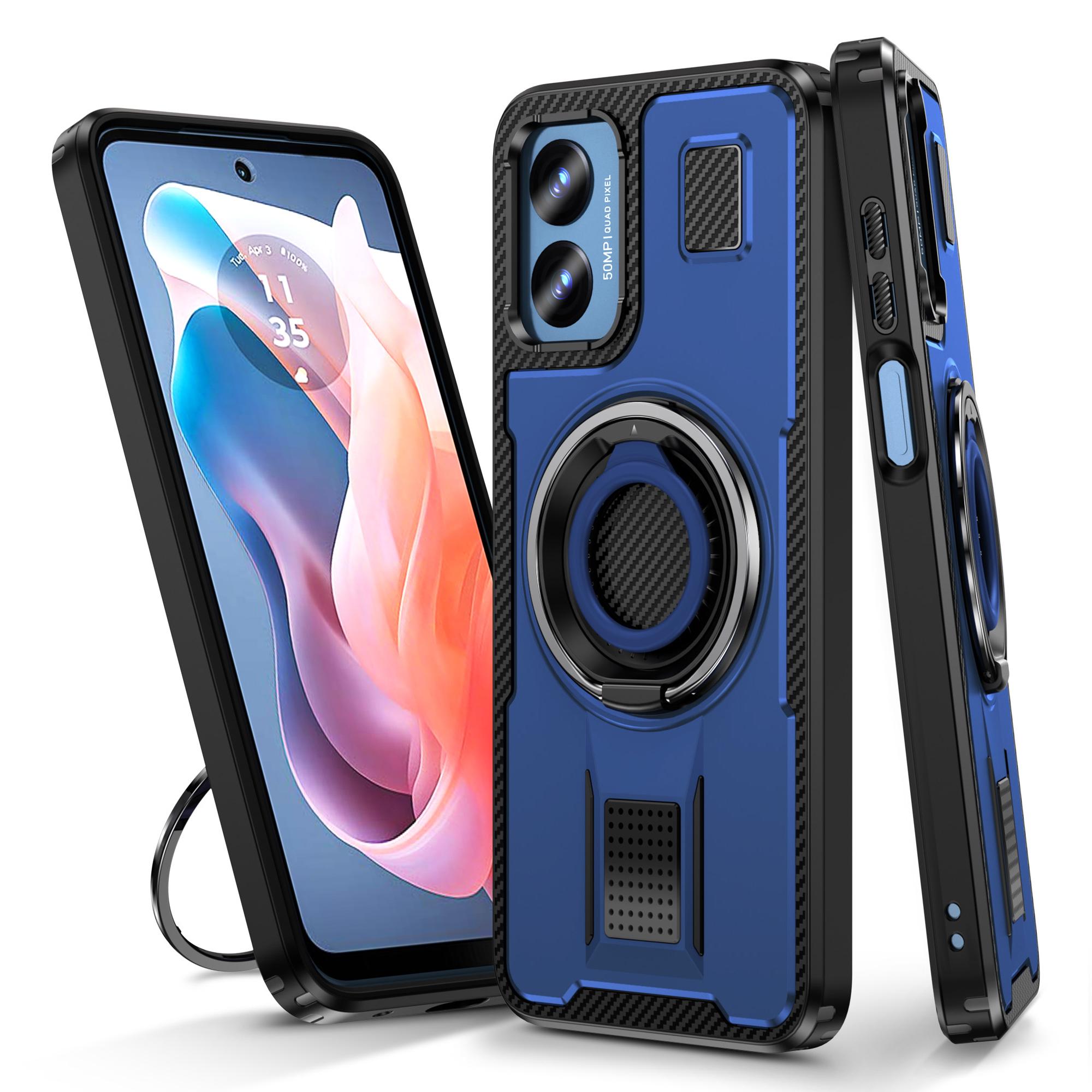 For Motorola Moto G Play (2024) 4G Case TPU+PC Kickstand Phone Cover with Silicone Finger Strap Blue
For Motorola Moto G Play (2024) 4G Case TPU+PC Kickstand Phone Cover with Silicone Finger Strap Blue