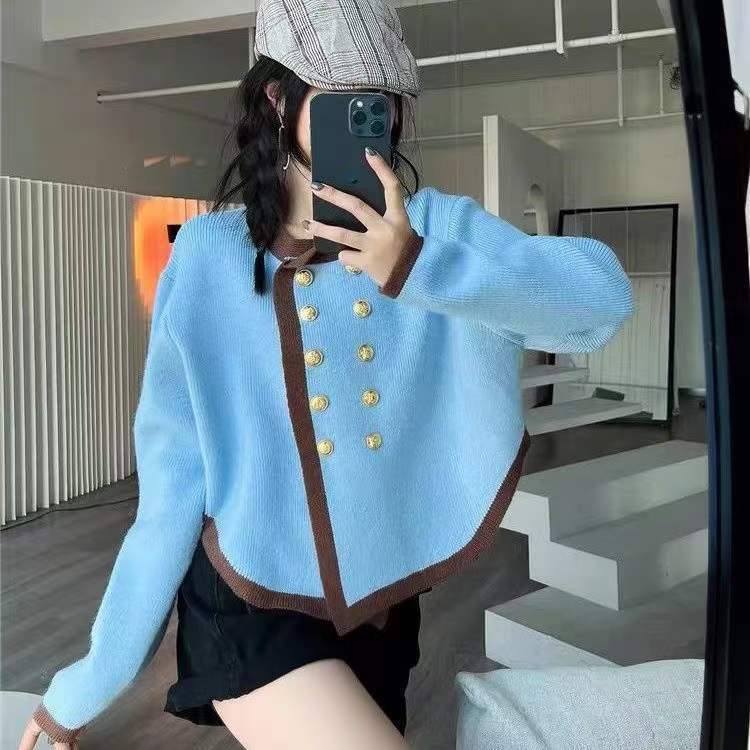 Женский свитер-жакет, высококлассный темперамент, свободный короткий двубортный вязаный кардиган, топ, осень one size fits all синий
Женский свитер-жакет, высококлассный темперамент, свободный короткий двубортный вязаный кардиган, топ, осень one size fits all синий