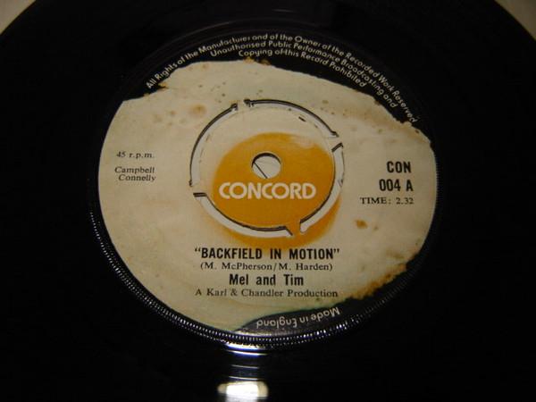 7inch Record MEL & TIM - Backfield In Motion / Do Right Baby CON004 CONCORD 1969 UK Soul/Funk Used
7inch Record MEL & TIM - Backfield In Motion / Do Right Baby CON004 CONCORD 1969 UK Soul/Funk Used