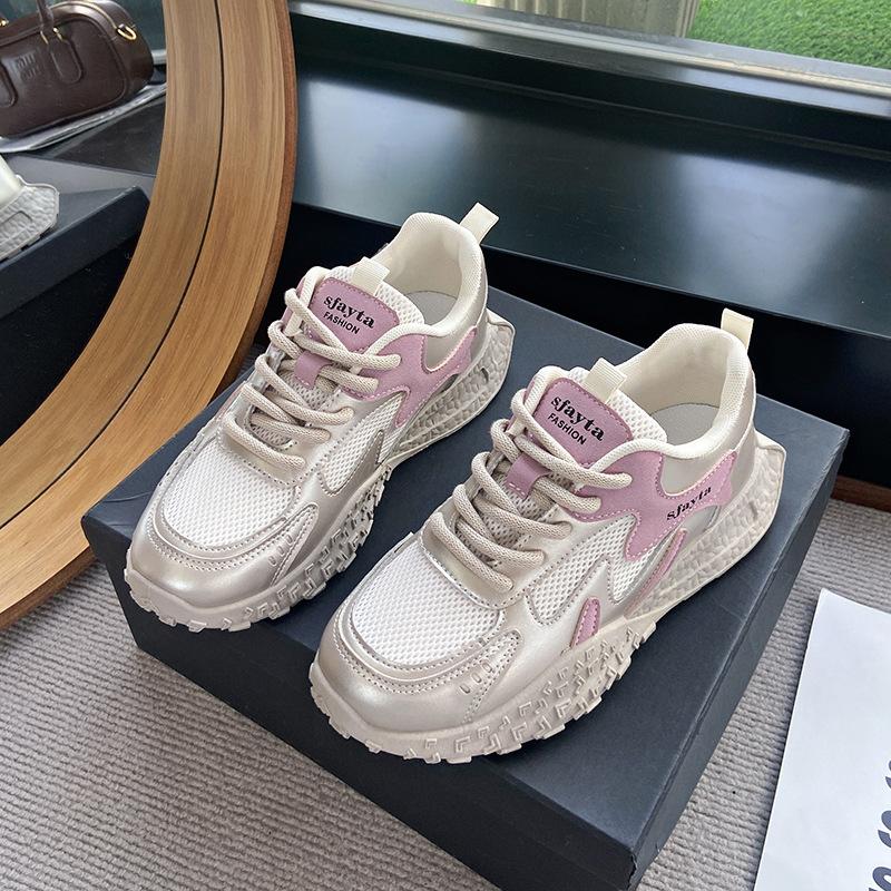 2025 summer dad shoes new Korean version ins female students thick sole heightening mesh breathable thin casual shoes women 40 рожевий
2025 summer dad shoes new Korean version ins female students thick sole heightening mesh breathable thin casual shoes women 40 рожевий