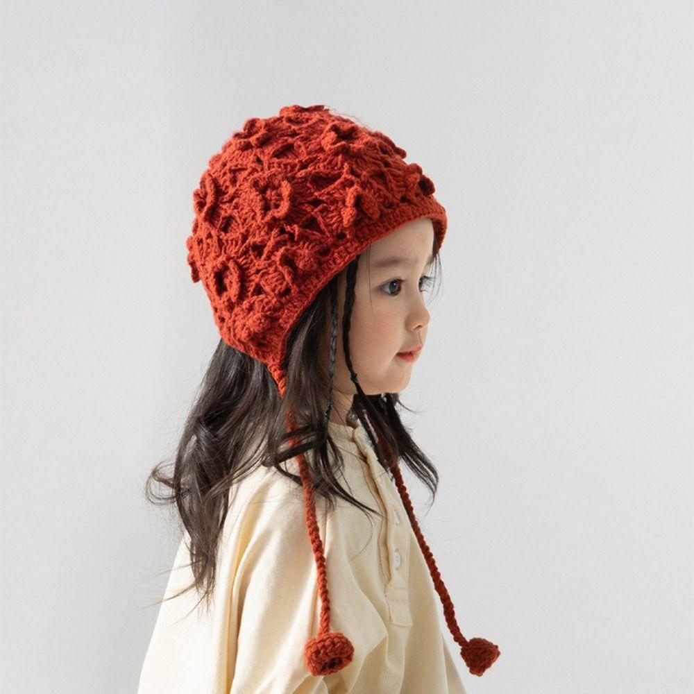 Openwork Flower Hand Knitted Hat Ear Protection Kids Cap Vintage Autumn Winter Hat Girl червоний
Openwork Flower Hand Knitted Hat Ear Protection Kids Cap Vintage Autumn Winter Hat Girl червоний
