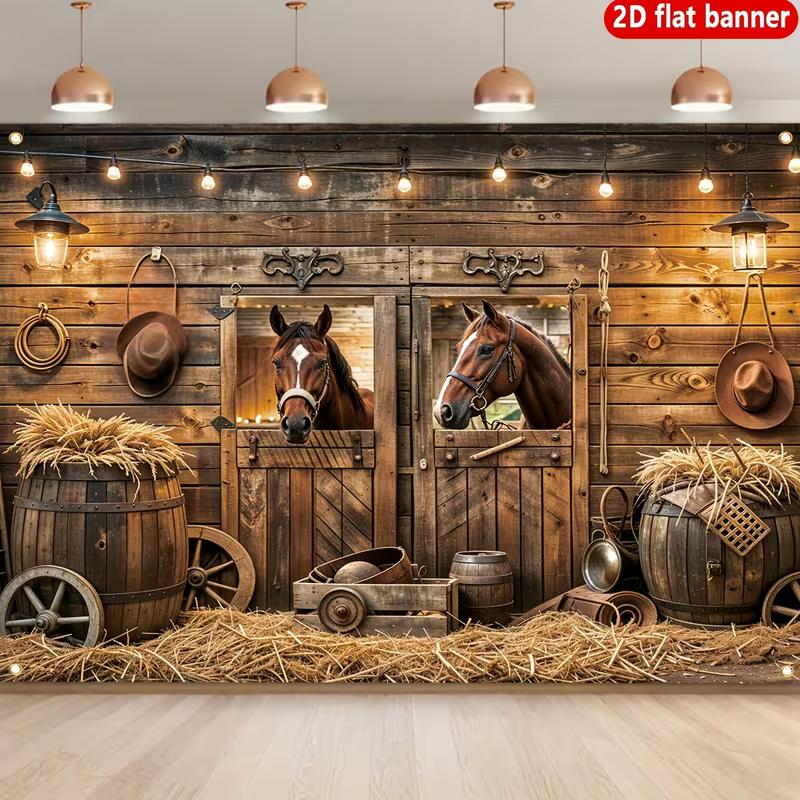 2D Cowboy Style Horse Stable Photography Background Cloth 47.2x31.5inch/120*80cm
2D Cowboy Style Horse Stable Photography Background Cloth 47.2x31.5inch/120*80cm