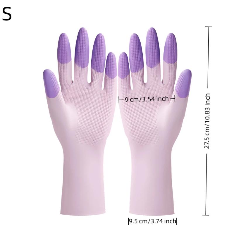 1 Pair Colorful Household Cleaning Gloves, Kitchen Dishwashing Gloves, Non-Slip Household Gloves, Suitable For Small Large Hands
1 Pair Colorful Household Cleaning Gloves, Kitchen Dishwashing Gloves, Non-Slip Household Gloves, Suitable For Small Large Hands