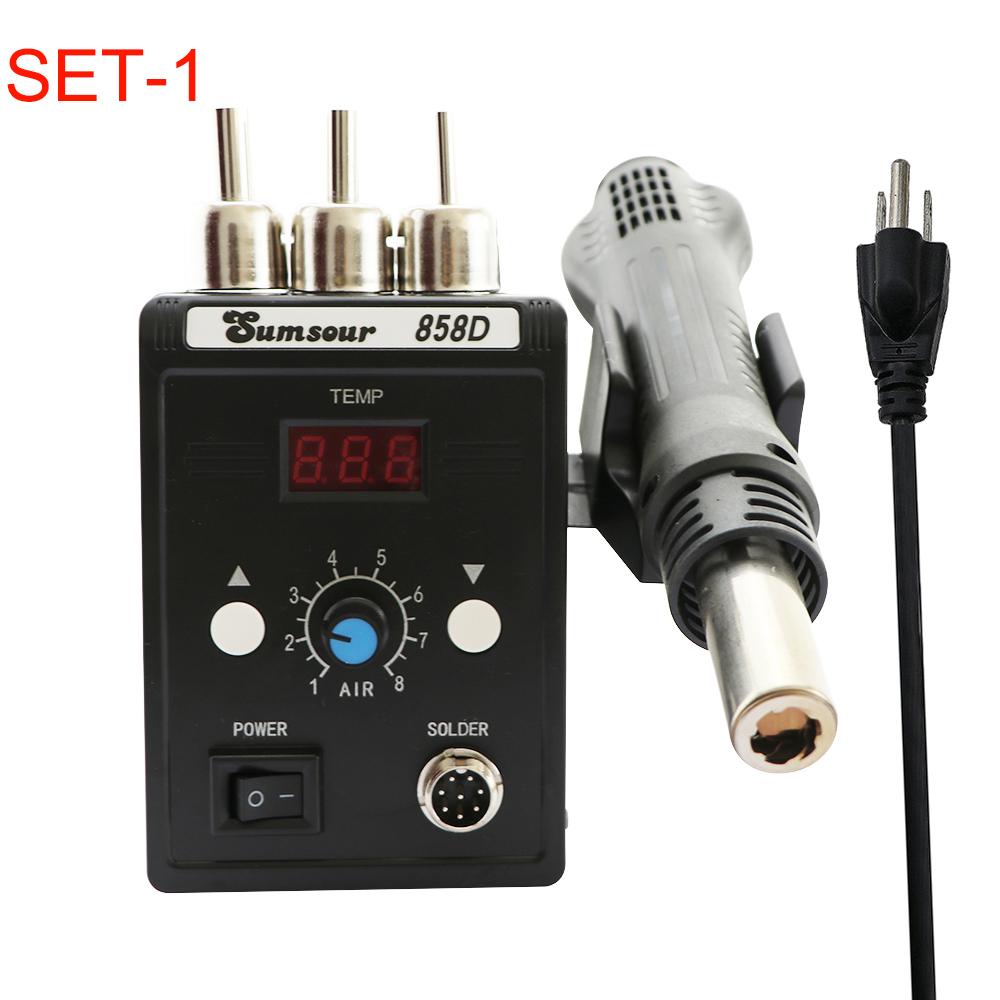 858D 700W 110V / 220V Hot Air Gun LED Digital Soldering Desoldering BGA ESD Heat Gun Solder Rework Station Welding Repair Tools
858D 700W 110V / 220V Hot Air Gun LED Digital Soldering Desoldering BGA ESD Heat Gun Solder Rework Station Welding Repair Tools
