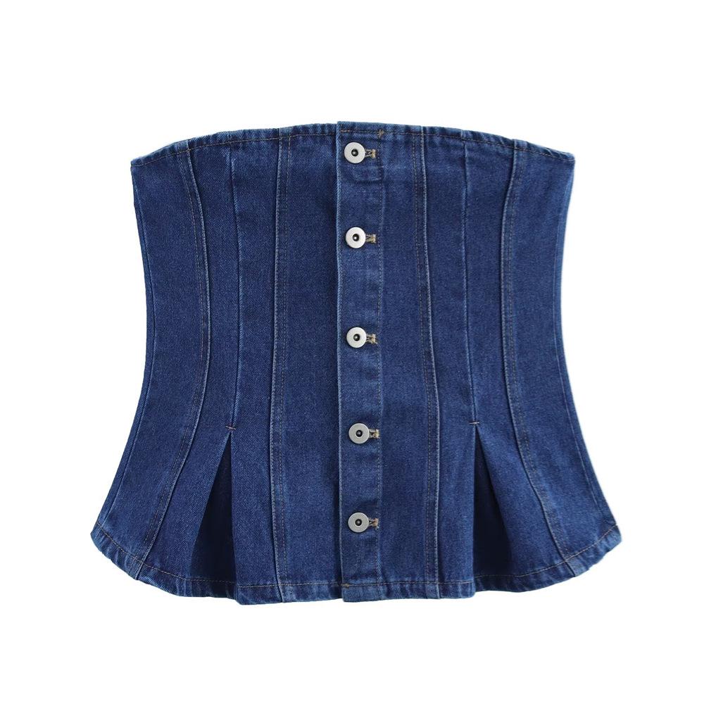 Весна 2025 Женский облегающий джинсовый бюстье с заниженной талией, повседневный комплект шорт Large синий
Весна 2025 Женский облегающий джинсовый бюстье с заниженной талией, повседневный комплект шорт Large синий