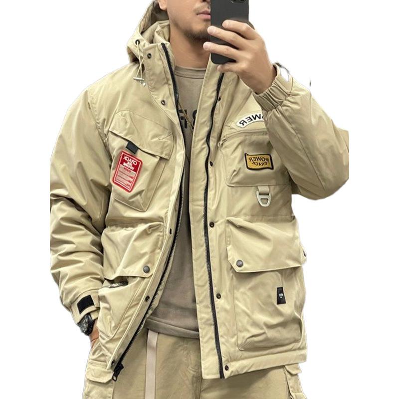 Winter Hooded Work Jacket Down Jacket Men s Multi-pocket Badge Thickened Warm Windproof White Duck Down Jacket 4XL
Winter Hooded Work Jacket Down Jacket Men s Multi-pocket Badge Thickened Warm Windproof White Duck Down Jacket 4XL