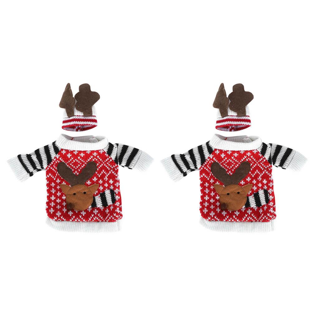 2PCS/Set Cute Christmas Elk Wine Bottle Cover Champagne Bottle Knitting Sweater for Party
2PCS/Set Cute Christmas Elk Wine Bottle Cover Champagne Bottle Knitting Sweater for Party