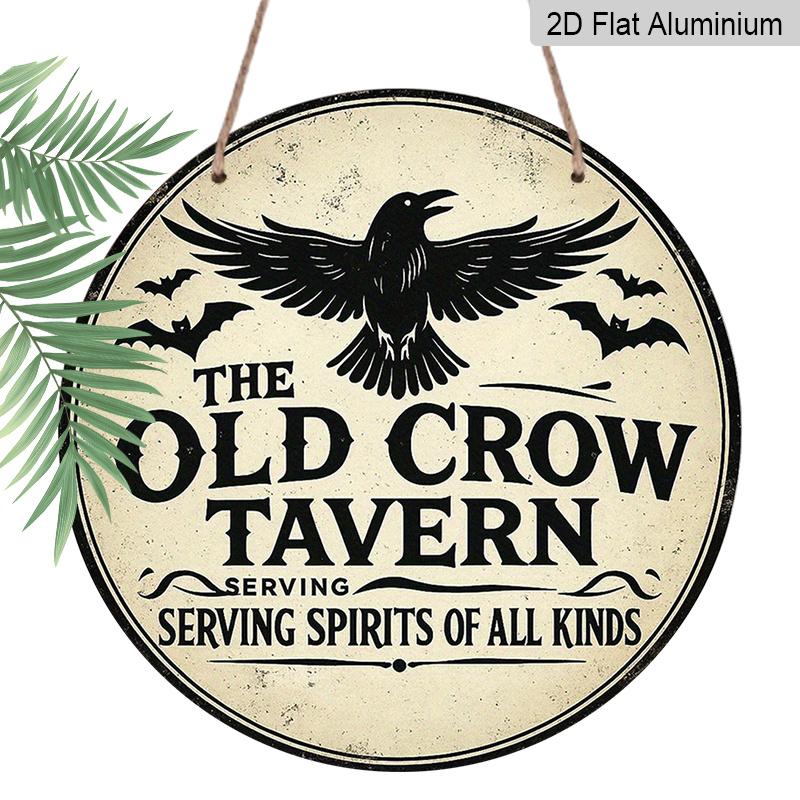 2D Flat - A Vintage French Old Crow Tavern Round Aluminum Wall Decor, Vintage Gothic Crow & Bat Design, Suitable for Indoor/Outdoor Use, Perfect 7.87×7.87inch
2D Flat - A Vintage French Old Crow Tavern Round Aluminum Wall Decor, Vintage Gothic Crow & Bat Design, Suitable for Indoor/Outdoor Use, Perfect 7.87×7.87inch