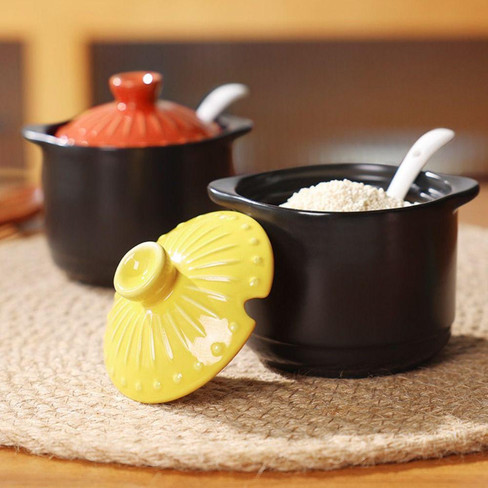 Japanese Style Ceramic Seasoning Jar Dust-proof Stew Pot Kitchen Supplies Spices Storage Box Sugar жёлтый
Japanese Style Ceramic Seasoning Jar Dust-proof Stew Pot Kitchen Supplies Spices Storage Box Sugar жёлтый