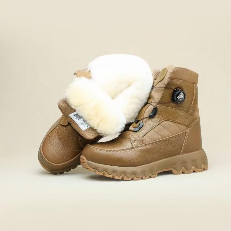 Winter leather wool automatic buckle snow boots men s fur integrated waterproof and non-slip thickened warm cotton boots medium tube 44
Winter leather wool automatic buckle snow boots men s fur integrated waterproof and non-slip thickened warm cotton boots medium tube 44