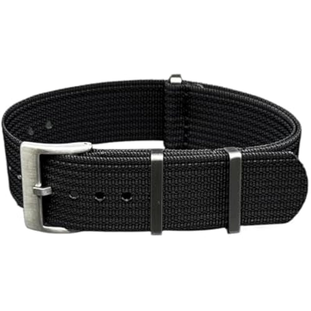 Black, white and grey fabric watch band, 19mm and 21mm, ribbed nylon strap, compatible with Omega...
Black, white and grey fabric watch band, 19mm and 21mm, ribbed nylon strap, compatible with Omega...