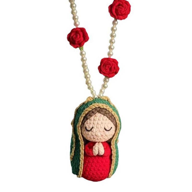 Hot Sale Cute Mary Statue Car Interior Decoration, Handmade Virgin Mary Charm Crochet, Elegant Religious Figurines Hanging Decor
Hot Sale Cute Mary Statue Car Interior Decoration, Handmade Virgin Mary Charm Crochet, Elegant Religious Figurines Hanging Decor
