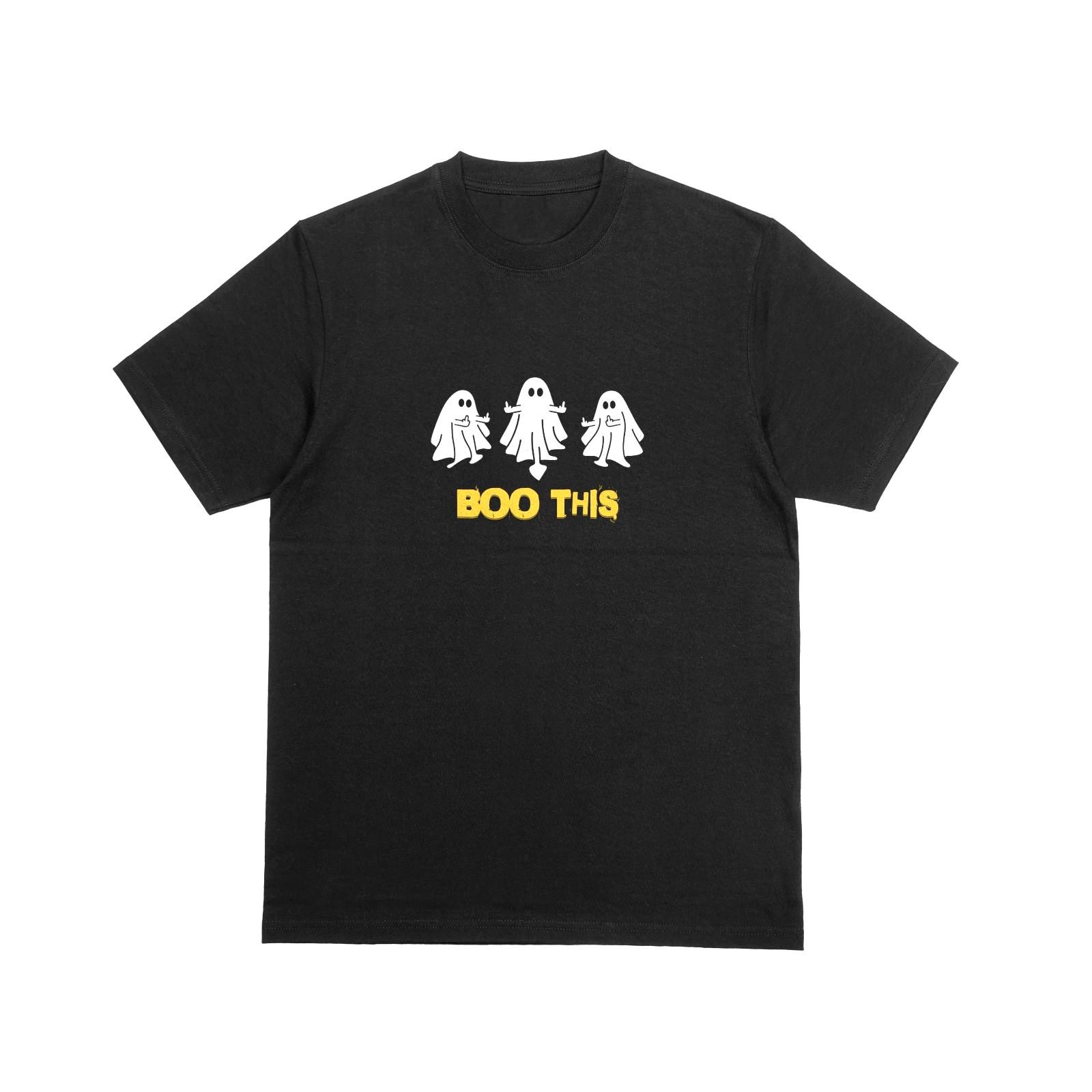 BOO THIS Tshirt Ghost Middle Finger Top Funny Novelty Halloween Tee 244 L
BOO THIS Tshirt Ghost Middle Finger Top Funny Novelty Halloween Tee 244 L