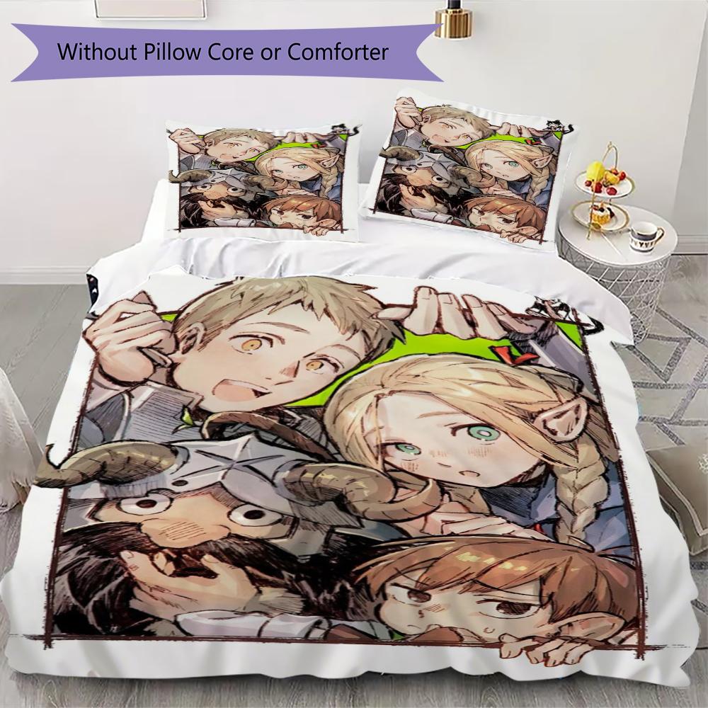 Delicious in Dungeon Pattern Bedding uilt Set uilt Cover Pillowcase Home Decoration Birthday Gift (1 * duvet cover + 2 * pillowcase without core)23 135x200cm
Delicious in Dungeon Pattern Bedding uilt Set uilt Cover Pillowcase Home Decoration Birthday Gift (1 * duvet cover + 2 * pillowcase without core)23 135x200cm