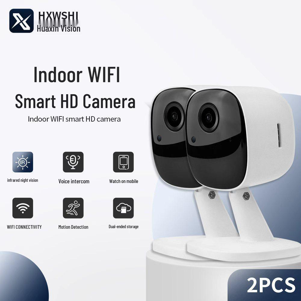 2-Pack Indoor White HD Security Cameras with Night Vision & Video Recording
2-Pack Indoor White HD Security Cameras with Night Vision & Video Recording