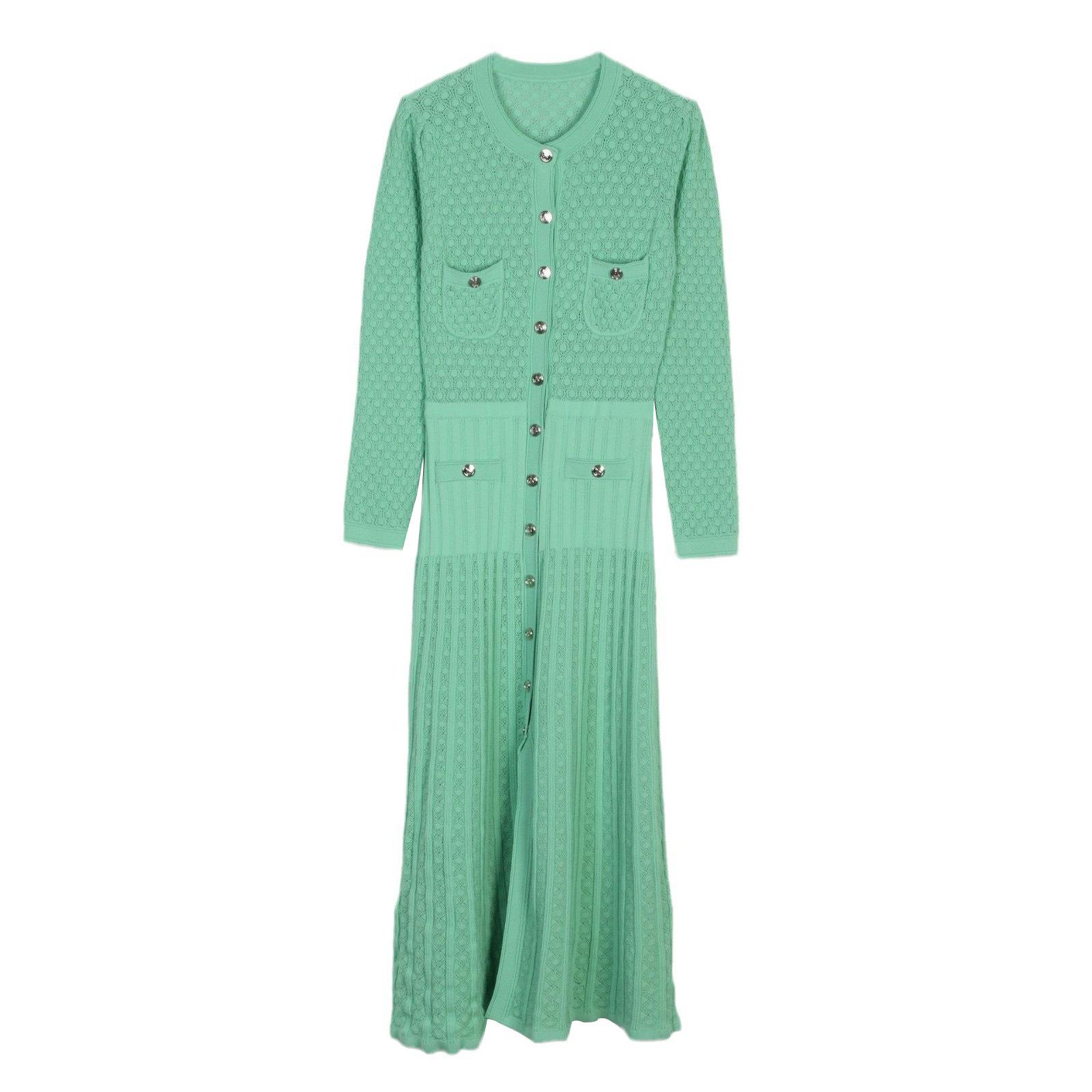 2024 Autumn Women s Knitted Dress: Round Neck, High Waist, Slimming, Long Sleeve, Double Pocket, French Hollow-Out Design Medium
2024 Autumn Women s Knitted Dress: Round Neck, High Waist, Slimming, Long Sleeve, Double Pocket, French Hollow-Out Design Medium