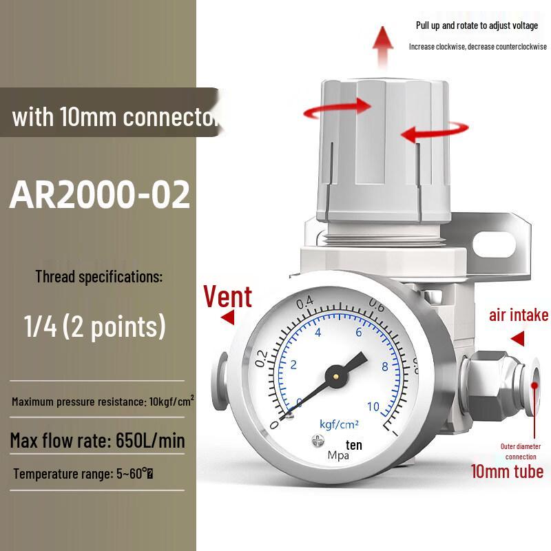 Aokewen AR2000 Pneumatic Air Pressure Regulator
Aokewen AR2000 Pneumatic Air Pressure Regulator