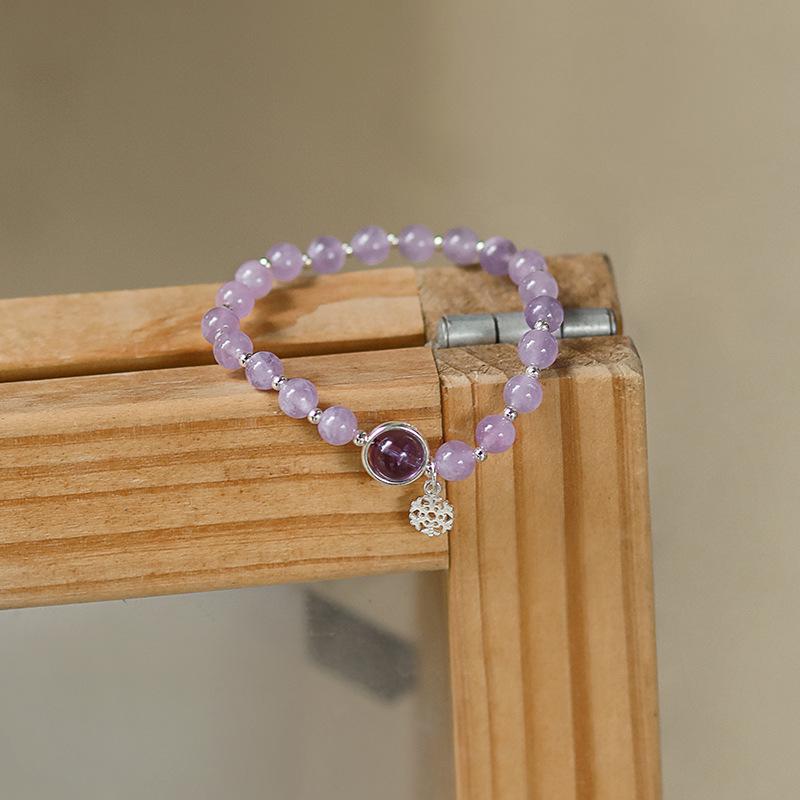 Lavender Amethyst & Purple Jade Snowflake Bracelet, S925 Silver, Natural Crystal Beaded, Simple Ladylike Style. 15-16 cm Wrist
Lavender Amethyst & Purple Jade Snowflake Bracelet, S925 Silver, Natural Crystal Beaded, Simple Ladylike Style. 15-16 cm Wrist