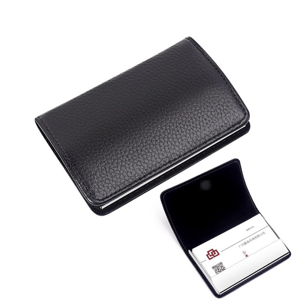Business Card Holder Stainless Steel Magnetic Leather ID Case Corporate Gift for Men Women чорний
Business Card Holder Stainless Steel Magnetic Leather ID Case Corporate Gift for Men Women чорний
