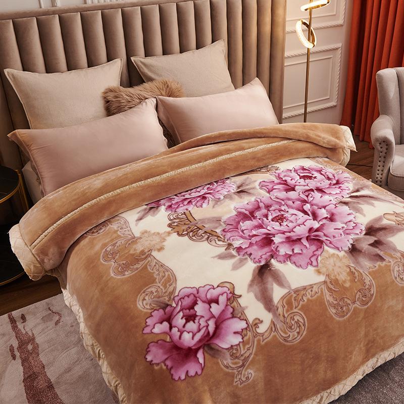 Одеяло из флиса Raschel в винтажном стиле, очень мягкое, двустороннее, с цветочным принтом, всесезонное многоцелевое постельное белье, современная цветочная тема 200X230cm