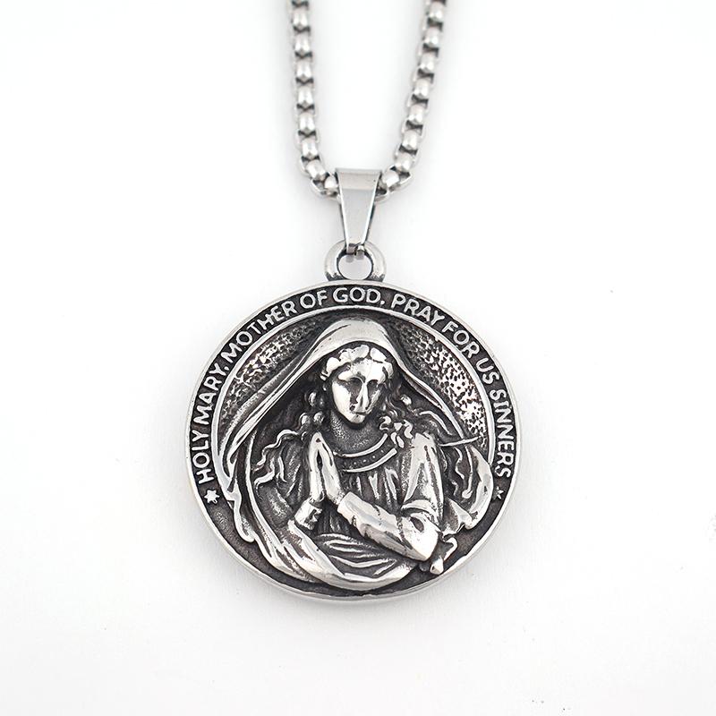 Trendy Design Virgin Mary Necklace Popular Charm Stainless Steel Holy Mary Mother Pendant Thanksgiving Vintage Religious Jewelry
Trendy Design Virgin Mary Necklace Popular Charm Stainless Steel Holy Mary Mother Pendant Thanksgiving Vintage Religious Jewelry