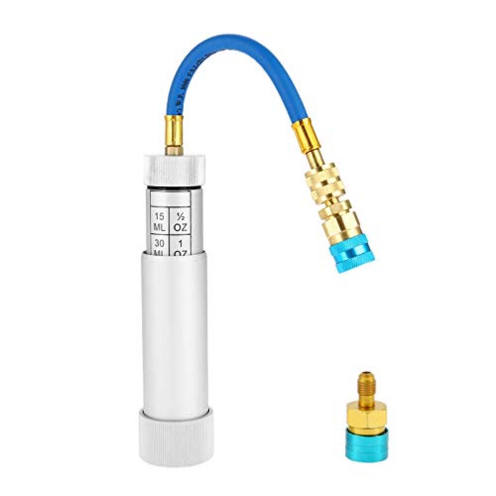 AC Oil Injector Kit oil cylinder check valve quick connector and a 1/4 SAE threaded inner core for R134A R22 R12 for R1234YF China Mainland
AC Oil Injector Kit oil cylinder check valve quick connector and a 1/4 SAE threaded inner core for R134A R22 R12 for R1234YF China Mainland