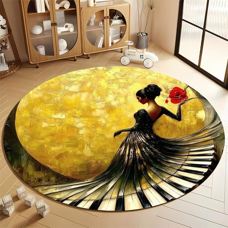 Elegant Piano Steps: Art-Inspired Circular Carpet for Living Rooms round carpet for home sofa bedroom, gift Diameter 60cm
Elegant Piano Steps: Art-Inspired Circular Carpet for Living Rooms round carpet for home sofa bedroom, gift Diameter 60cm